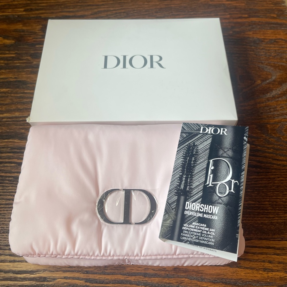 Dior Soft Pink Satin Pouch